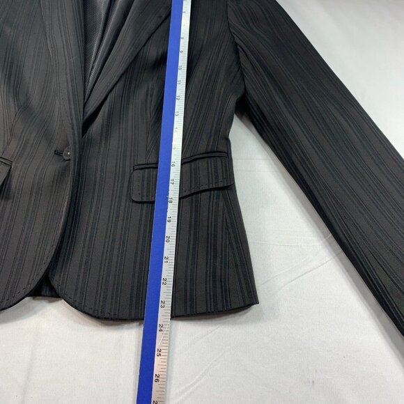 Apt 9 Blazer Coat Womens Size 8 Black Long Sleeve Stretch Pockets - Picture 5 of 8
